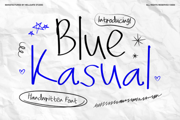 Blue Kasual Handwritten: A Fresh Take on Casual Typography
