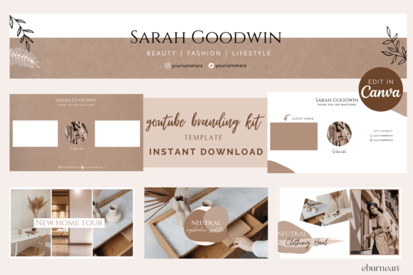 Elevate Your Channel with a Minimal Youtube Branding Kit for Canva
