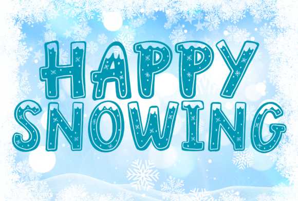 Happy Snowing: A Festive Font for Winter Designs