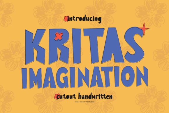 Kritas Imagination: The Cutout Handwritten Display Font