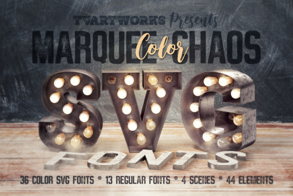 Marquee Chaos View: Color Fonts for Bold Designs
