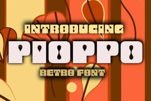 Pioppo: A Bold Retro Display Font with 70s Charm