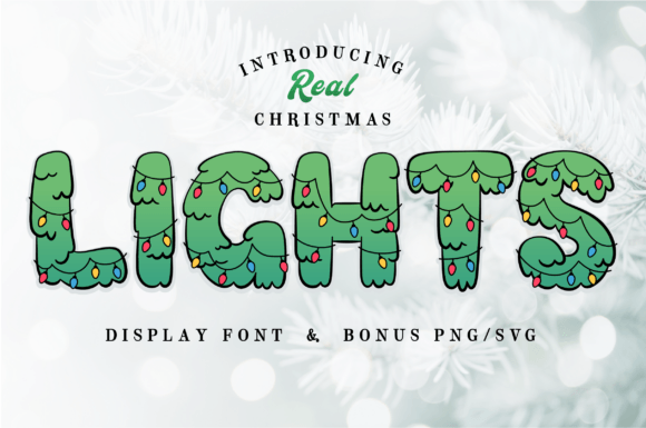 Real Christmas Lights: A Festive Font for Holiday Designs