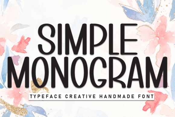 Simple Monogram: Your Go-To Font for Friendly, Whimsical Design